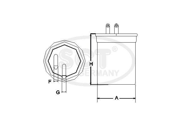 FILTER NAFTE MERCEDES W204 220 CDI / W211 / W203  20/1