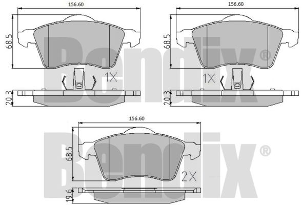 DISK PL.VW T-4 TDI 96+ bendix