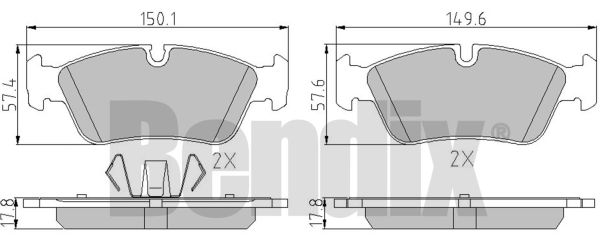 DISK PL. BMW SERIJA 1/3 E87/E90/E91 03+ bendix