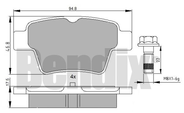 DISK PL. ZADNJE PEZO 307 207 / C4 CITROEN bendix