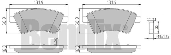 DISK PL. SUZUKI SX4 06+ FIAT SEIDICI bendix