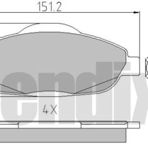 DISK PL. PSA/PEUGEOT 3008/308 07+ bendix