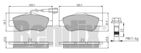 DISK PL. FIAT 500L/PANDA 04+ bendix
