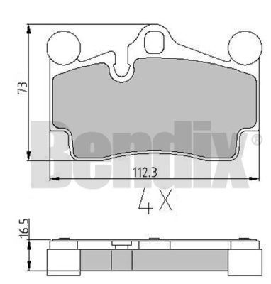 DISK PL. VW/AUDI TOUAREG/Q7/CAYENNE 03+ bendix