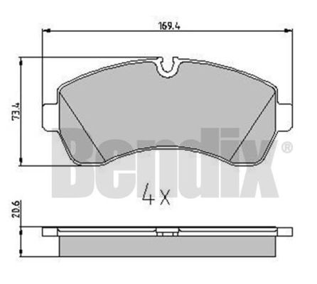 DISK PLOCICE PREDNJE MERCEDES/ VW SPRINTER/CRAFTER 06+ bendix