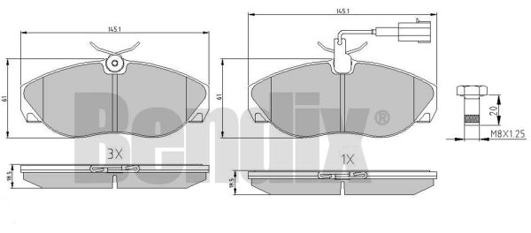 DISK PL. PSA/FIAT JUMPER/DUCATO/BOXER 94-02 bendix