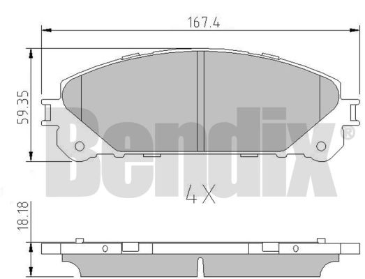 DISK PL PREDNJE TOYOTA RAV 4 12+ bendix
