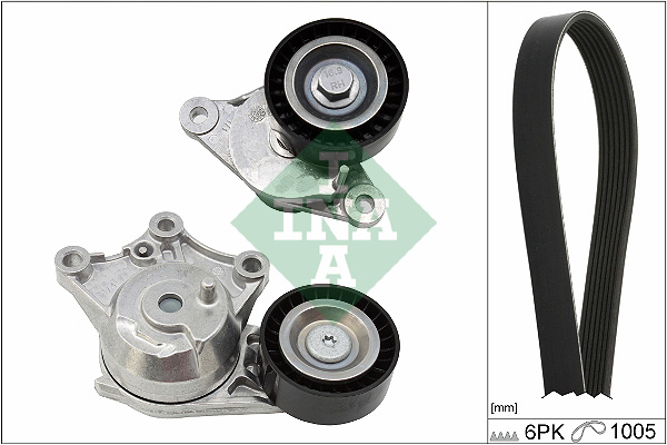 SET PK REMENA 6PK1005 + SPANERI PEUGEOT 308 II / C4 II 1.6 HDI 14+ ina