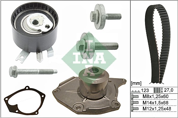 PUMPA ZA VODU+KOMPLET ZUPCASTOG KAISA DACIA NISSAN RENAULT