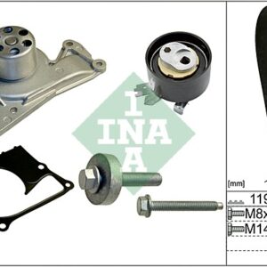 SET ZUPCASTOG + PUMPA VODE  RENAULT 1.5DCI 12+