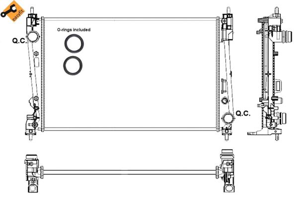 HLADNJAK VODE FIAT PUNTO 05- nrf