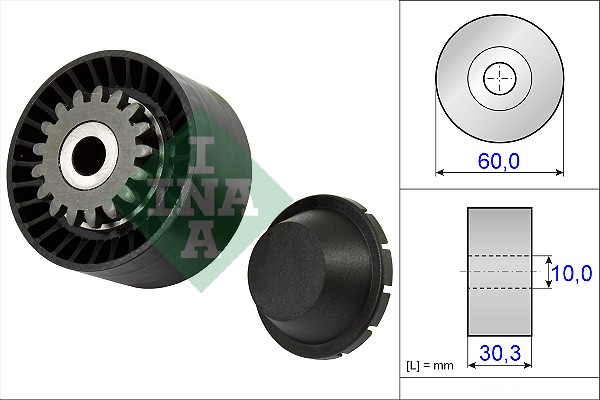 ROLER PK KAISA 10X60X30 PVC RENAULT/CLIO ina