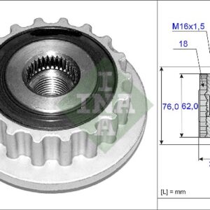 REMENICA ALT. VW T-5/TOUREG 2.5 TDI03-09 535011810 ina