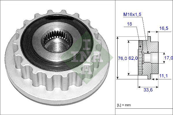 REMENICA ALT. VW T-5/TOUREG 2.5 TDI03-09 535011810 ina