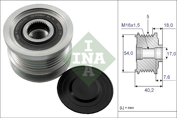 535014310.jpg REMENICA ALTERNATORA OPEL ASTRA H / CORSA D 1.6/1.8 B ina