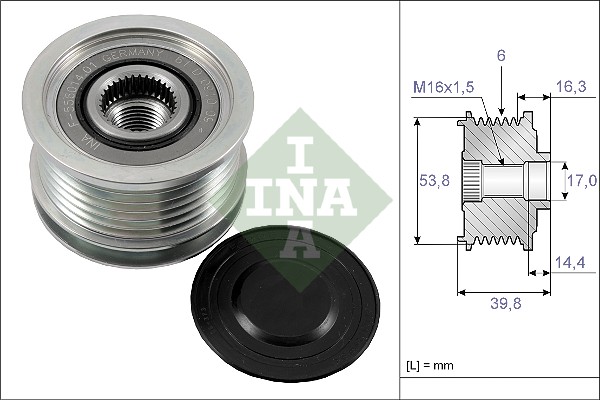 535017010.jpg REMENICA ALTERNATORA FORD KA+ / PEUGEOT 4007 / C-CROSSER 07+ ina