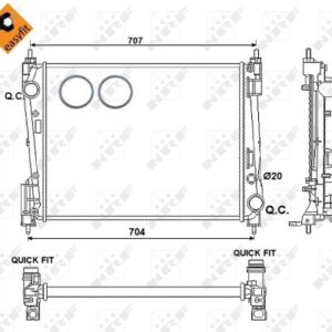 54752.jpg HLADNJAK MOTORA GRANDE PUNTO CORSA D 1.3 D nrf