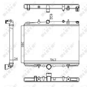 58303a.jpg HLADNJAK VODE PEUGEOT 406 2.0 nrf
