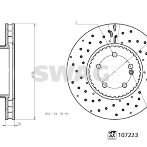 KOCIONI DISK FI 318MM MERCEDES C CLASS W205 13+