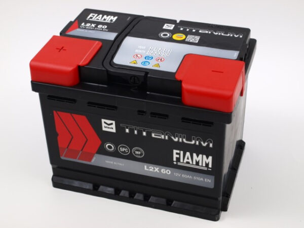 FIAMM BLACK TITANIUM  L2X 60AH 510A 242x175x190 L+