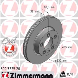 KOCIONI DISK PR.DESNI FI 330 MM VW TOUREG 02-10 G./CAYENNE zimmermann