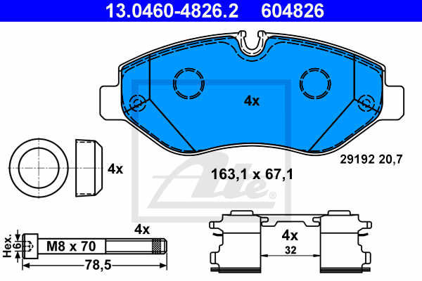 DISK PL. MERCEDES/VW SPRINTER/VITO/CRAFTER ate