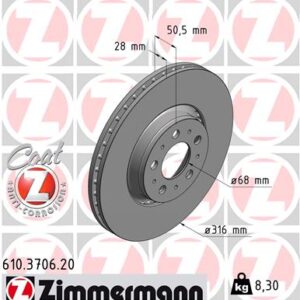 KOCIONI DISK VOLVO S60 V70 XC90 Zimmermann