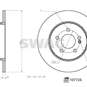 KOCIONI DISK ZAD. MERCEDES C-CLASS W205 FI 300