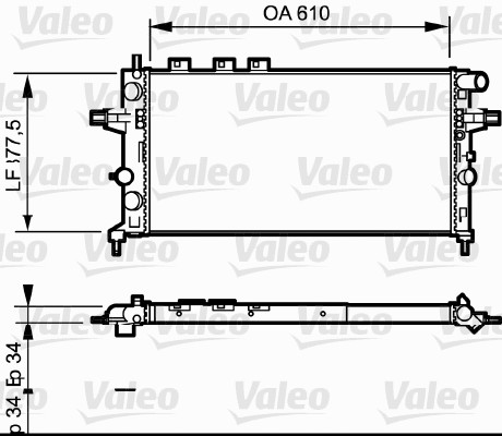 HLADNJAK MOTORA OPEL ASTRA G 1.7TD valeo