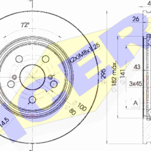KOCIONI DISK PREDNJI TOYOTA 295 MM