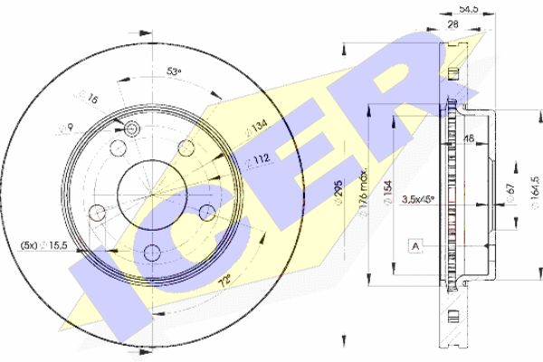 KOCIONI DISK MERCEDES E KLASA 02-09