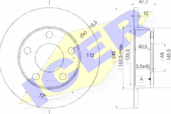 KOCIONI DISK ZAD. VW/AUDI A4/PASSAT 3B5 95-01 QUATTRO carbon plus