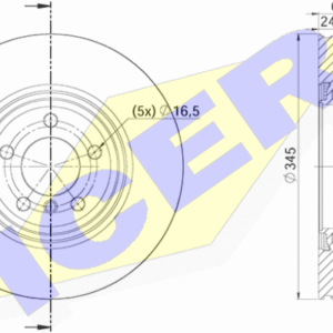 KOCIONI DISK ZADNJI BMW 1 F20/F21 icer