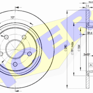 KOCIONI DISK ZAD.FORD/VOLVO FOCUS C-MAX/S40 280 MM carbon plus