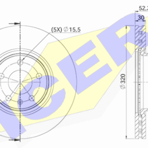 KOCIONI DISK FI 319.7 MM AUDI A4 A6 A5 A7 11+