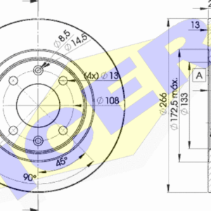 KOCIONI DISK PSA C3/BERLINGO/PARTNER 266MM carbon plus