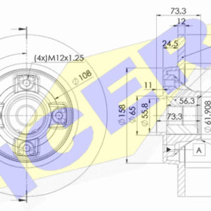 KOCIONI DISK SA LEZAJEM PSA BERLINGO/PARNTER/308 08+ carbon plus