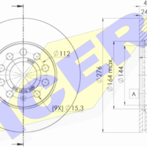 KOCIONI DISK PREDNJI VW GOLF 7 / SKODA OCTAVIA III FI 276MM