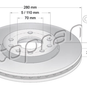 83103.jpg KOCIONI DISK OPEL ASTRA G 98-05 280 MM topran