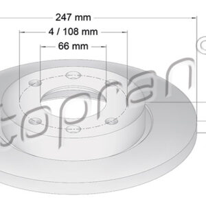 KOCIONI DISK PRED. FI 247MM CITR. XSARA /PEUGEOT 306 topran