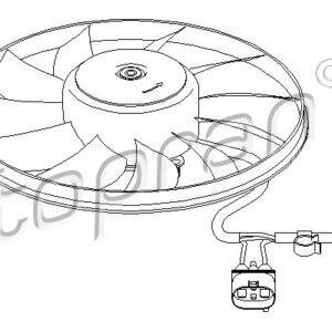 VENTILATOR VW CADDY III / GOLF V 2.0 SDI 360MM topran