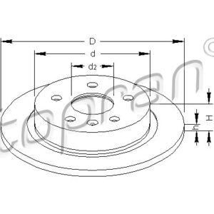 KOCIONI DISK ZAD. OPEL INSIGNIA A FI 292MM topran