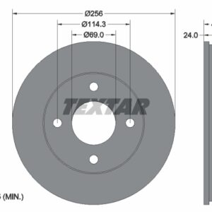 KOCIONI DISK PREDNJI SMART FORFOUR 256 MM textar