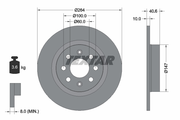 KOCIONI DISK FIAT/OPEL PUNTO/GRANDE 05+ textar