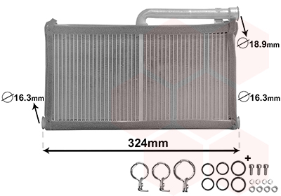 HLADNJAK GRIJANJA AUDI A6 4F 04+ van wezel