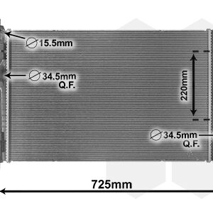 HLADNJAK VODE PEUGEOT 3008 / CITROEN C4 PICASSO II 1.6 HDI vanwezel