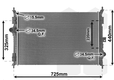 HLADNJAK VODE PEUGEOT 3008 / CITROEN C4 PICASSO II 1.6 HDI vanwezel