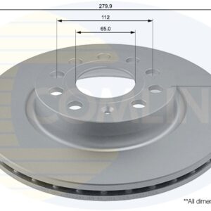 KOCIONI DISK VW FI 280 MM 5RUPA VENT. G-5/6 /CADY 3/A3 comline