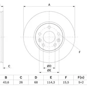 KOCIONI DISK FI 296MM RENAULT MEGANE IV / TALISMAN bosch