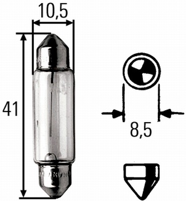 SIJALICA ECO 12 V 10 W  10 W  SV8.5-8 hella